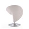 Manhattan Comfort Curl Swivel Accent Chair in Cream and Polished Chrome AC040-CR - alternate 2